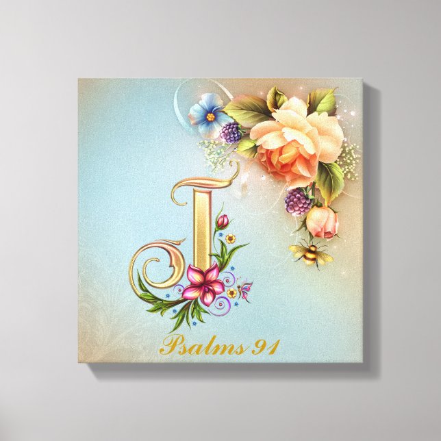 Monogram J Premium Wrapped Canvas (Gloss) (Front)