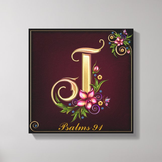 Monogram J Premium Wrapped Canvas (Gloss) (Front)