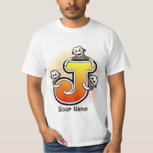 Monogram J Sock Monkey  T-Shirt