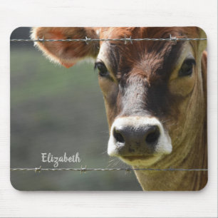 Monogram Jersey Cow Photograph Mouse Pad
