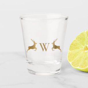 Monogram Jumping Deer Gold Shot Glass