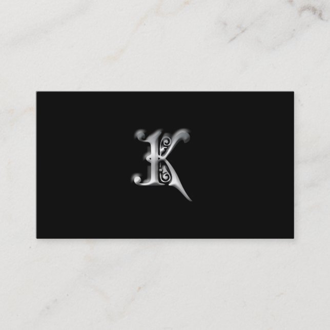 Monogram K business Cards (Front)