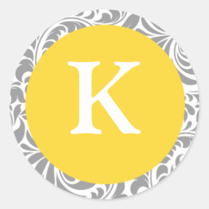 Monogram K Canary Yellow Customisable Seals For We