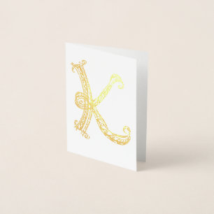 Monogram K Foil Card