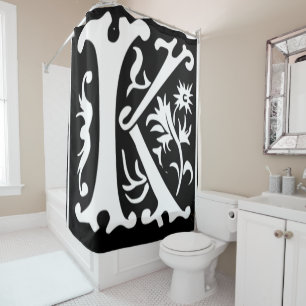 Monogram K Shower Curtain