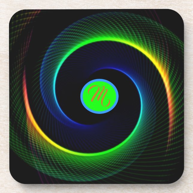 Monogram Karma Energy Abstract Spiral Coaster (Front)