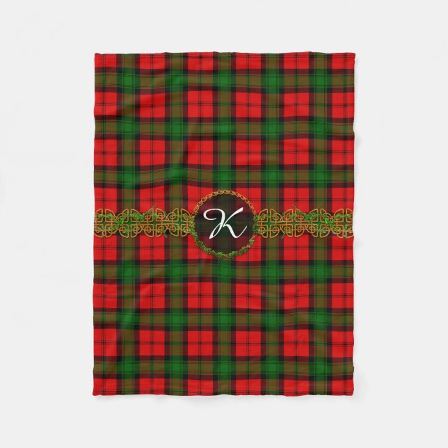 Monogram Kerr Tartan Fleece Blanket (Front)