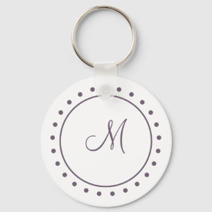 Monogram Key Chain (plum)