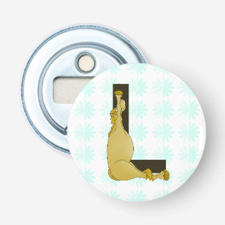 Monogram L Cartoon Pony Personalised Bottle Opener