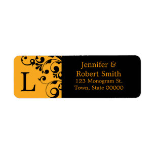 Monogram L Custom Address Labels   Halloween