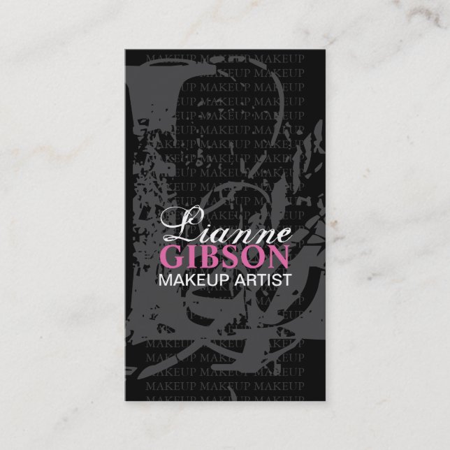 Monogram "L"  - MAKEUP ARTIST BUSINESS CARD (Front)