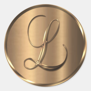 Monogram L NONMETALLIC Bronze Envelope Seal
