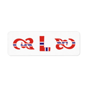 Monogram L Norwegian Label Return Address Label