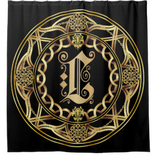 Monogram L Shower Curt Customise Change Back Shower Curtain