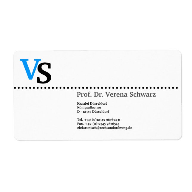 Monogram Label Sticker (Front)