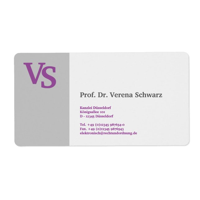 Monogram Label Sticker (Front)