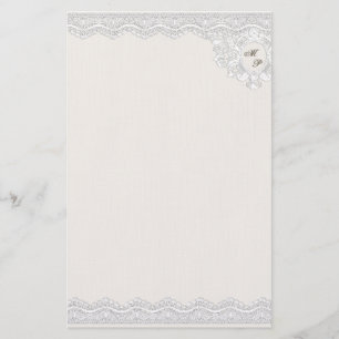 Monogram Lace (customisable) Stationery