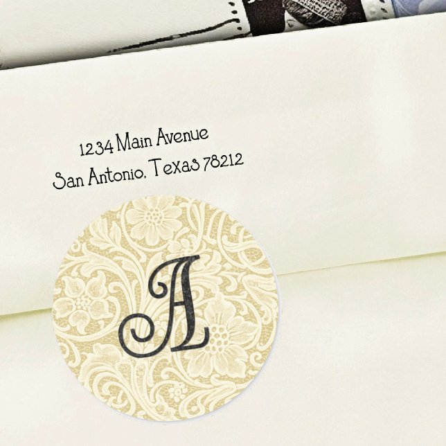 Monogram Lace Envelope Seal Black (Creator Uploaded)