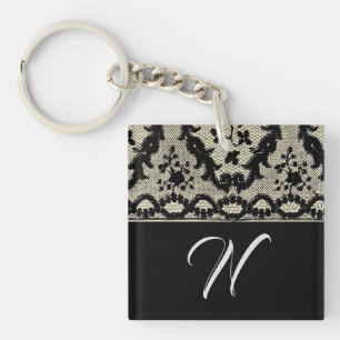 Monogram Lace Keychain