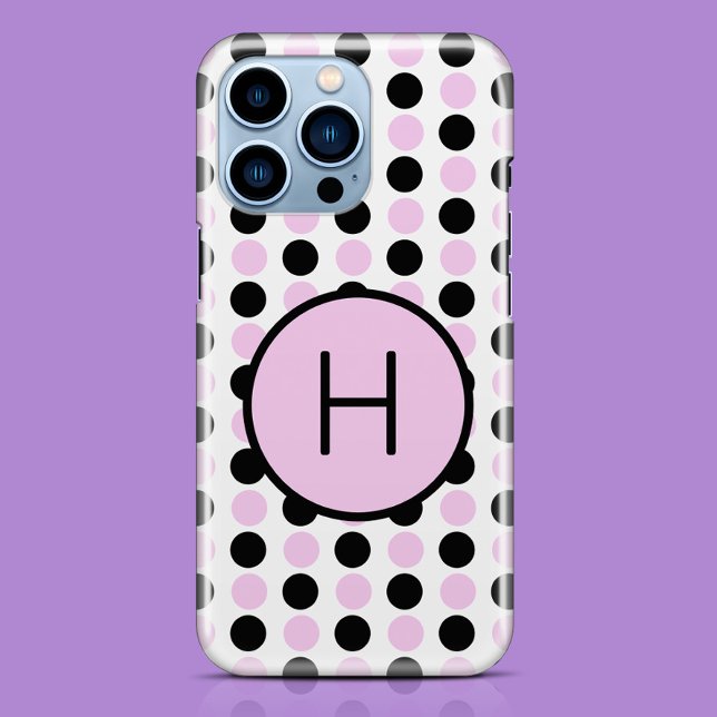 Monogram Lavender and Black  Case-Mate iPhone Case (Creator Uploaded)