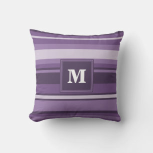 Monogram Lavender stripes Cushion