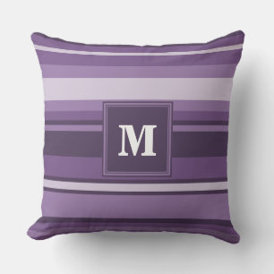 Monogram Lavender stripes Cushion
