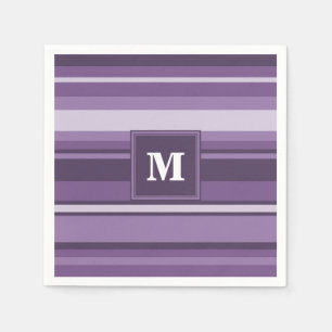 Monogram Lavender stripes Napkin