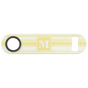 Monogram lemon yellow stripes