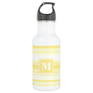 Monogram lemon yellow stripes 532 ml water bottle