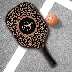 Monogram Leopard Animal Print Pickleball Paddle