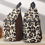 Monogram Leopard Animal Skin Pattern Sling Bag<br><div class="desc">The Monogram Leopard Animal Skin Pattern Sling Bag, designed by PixeliaDesigns, presents a chic blend of modern style and timeless appeal with its captivating leopard skin motif. Personalised to perfection, each bag features a custom monogram and name, making it a unique accessory for women who appreciate elegance with a personal...</div>