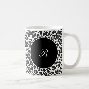 Monogram Leopard Coffee Mugs