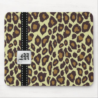 Monogram Leopard Mousepad
