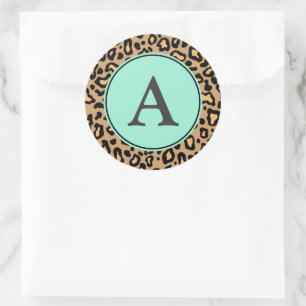 Monogram Leopard Pattern Stickers
