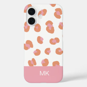 Monogram Leopard Print iPhone Case