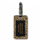 Monogram Leopard Print Luggage Tag