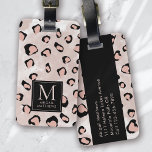 Monogram Leopard Print Luggage Tag<br><div class="desc">Liven up your luggage with this personalised design that's perfect for travellers</div>