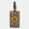 Monogram Leopard Print Luggage Tag