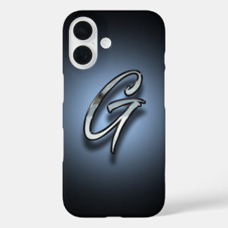 Monogram Lett er G Spotlight Background iPhone 16 Case