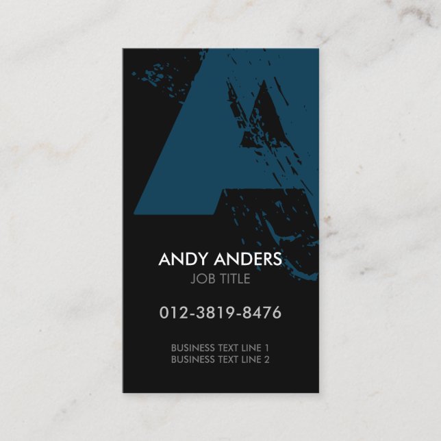 Monogram Letter A Business Card (Front)