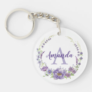 Monogram - letter A, custom Key Ring