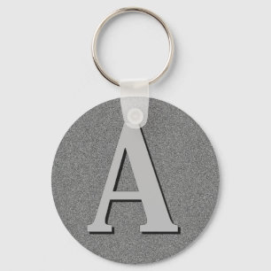 Monogram Letter A Key Ring