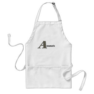 Monogram Letter A Name Hydrangea Personalised Standard Apron