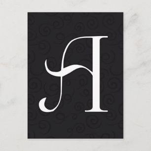 Monogram Letter A Postcard