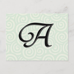 Monogram Letter A Postcard