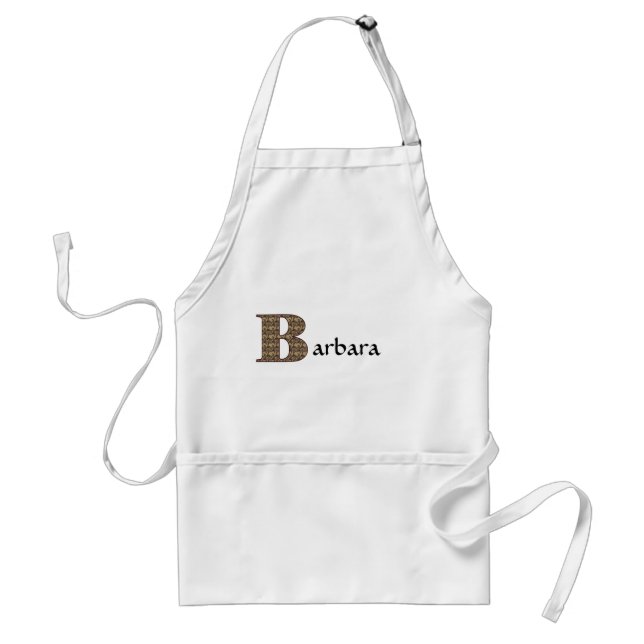 Monogram Letter B Elegant Floral Personalised Standard Apron (Front)