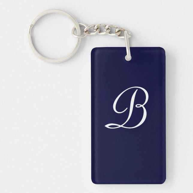Monogram letter  B Key Ring (Front)