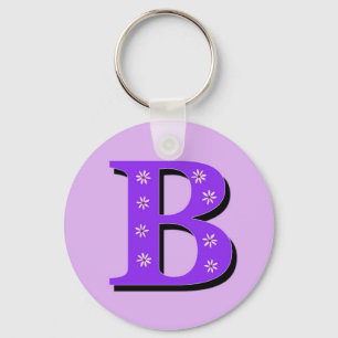 Monogram Letter B Key Ring