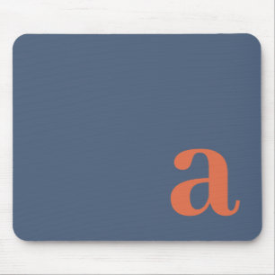 Monogram Letter Blue & Red Minimalist Mouse Pad