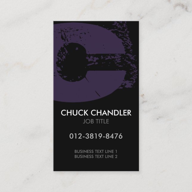 Monogram Letter C Business Card (Front)